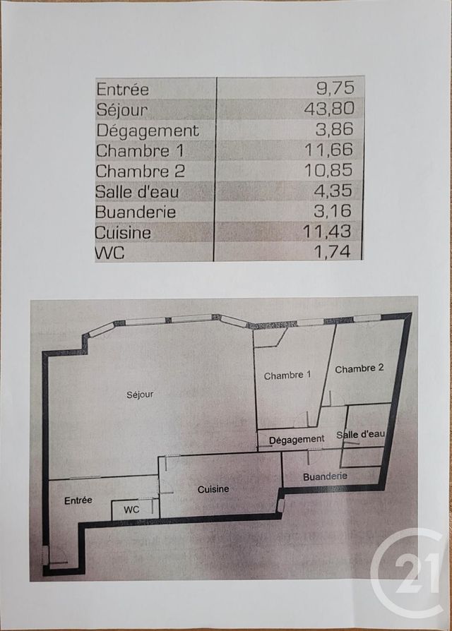 Afficher la photo en grand Appartement F3 à vendre - 3 pièces - 100.6 m2 - MAYENNE - 53 - PAYS-DE-LOIRE - Century 21 Agence Pays D'Andaines